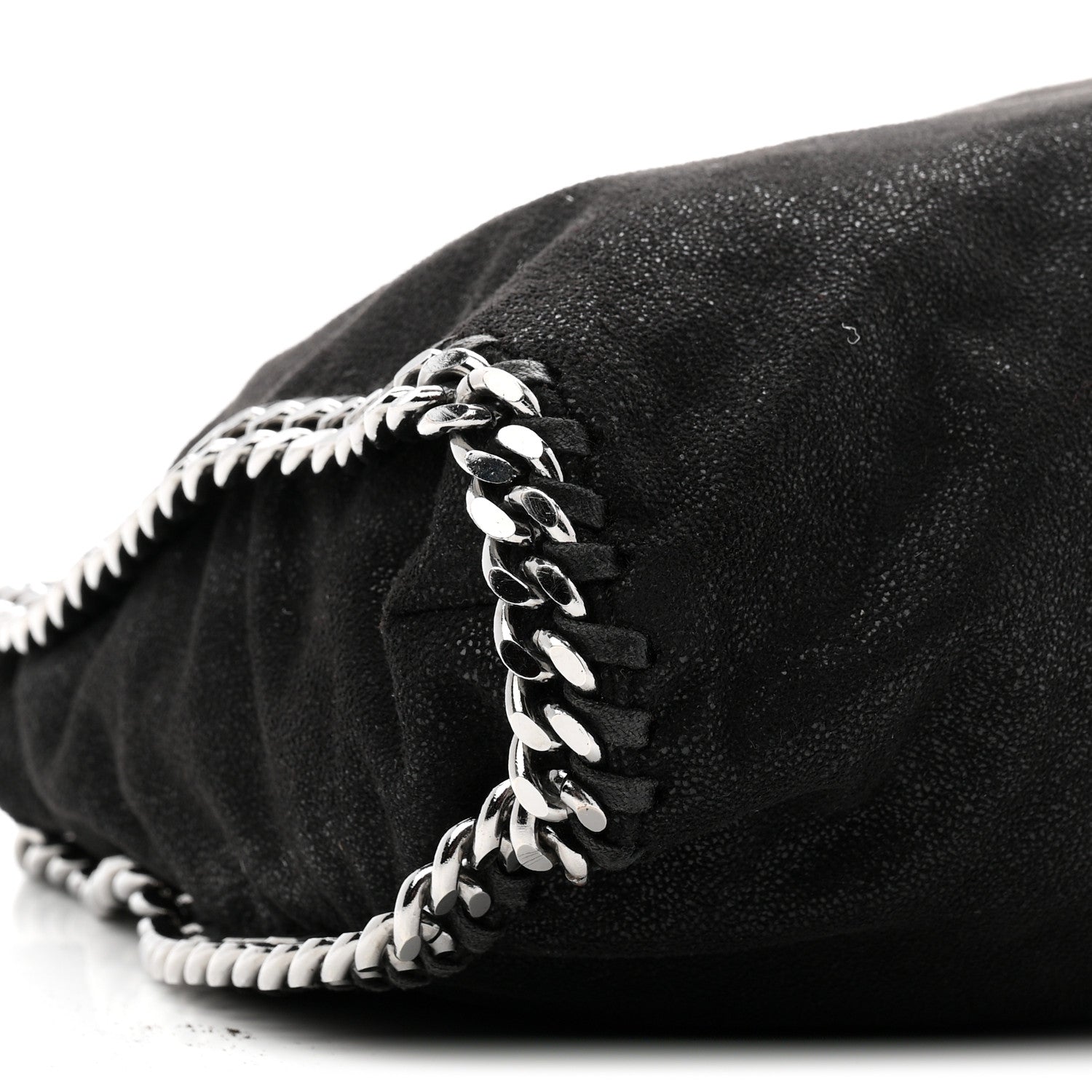 Stella McCartney Shaggy Deer Small Falabella Fold Over Tote Black 8 of 9