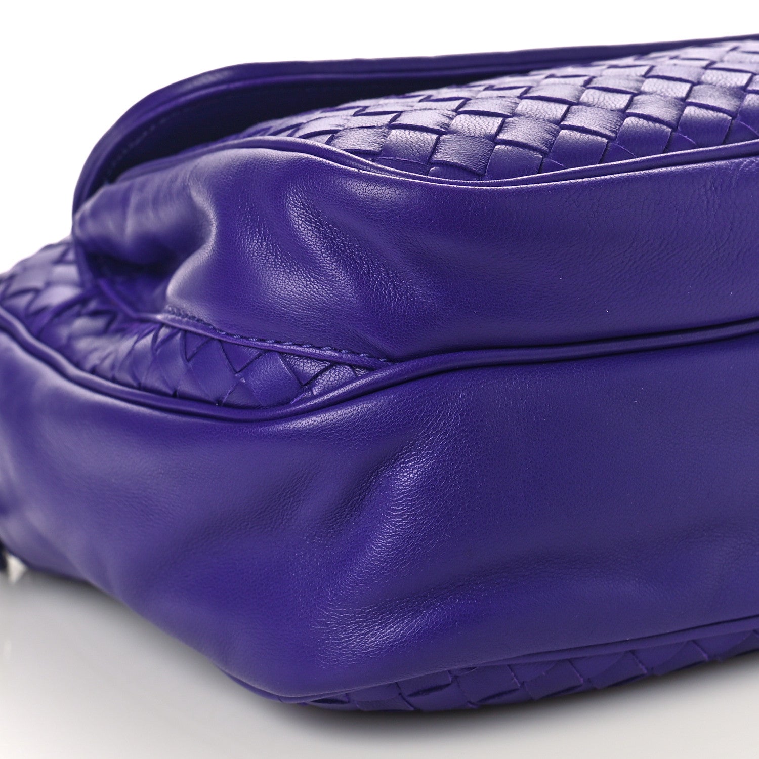 Bottega Veneta Nappa Intrecciato Messenger Bag Purple 7 of 8