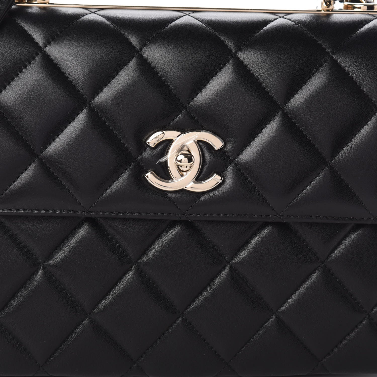 Chanel Lambskin Quilted Small Trendy CC Dual Handle Flap Bag Black 8 of 10