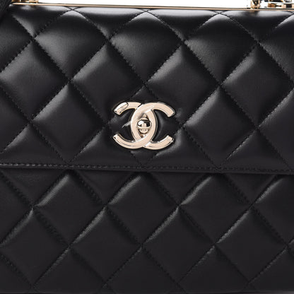 Chanel Lambskin Quilted Small Trendy CC Dual Handle Flap Bag Black 8 of 10