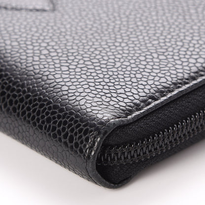 Chanel Caviar Large Timeless CC Zip Around Wallet Black 9 of 11