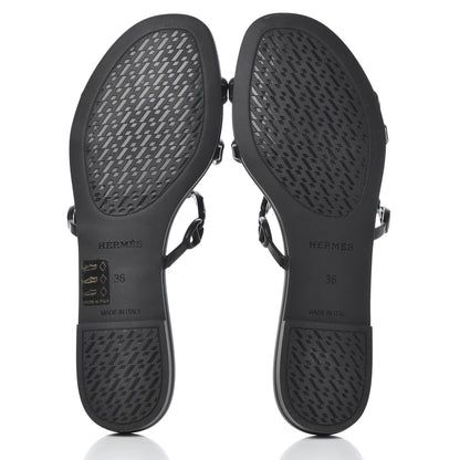 Hermes TPU Rivage Sandals 36 Black 5 of 9