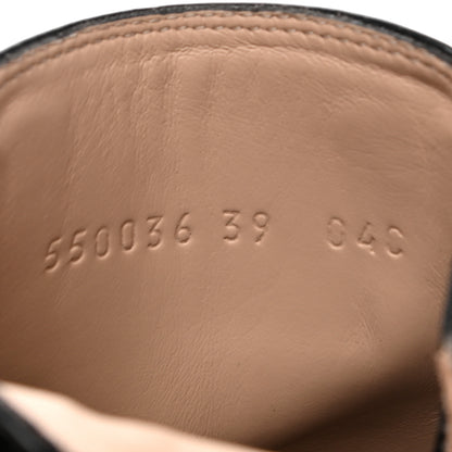 Gucci Calfskin Crystal GG Trip Chelsea Ankle Boots 39 Black 7 of 9