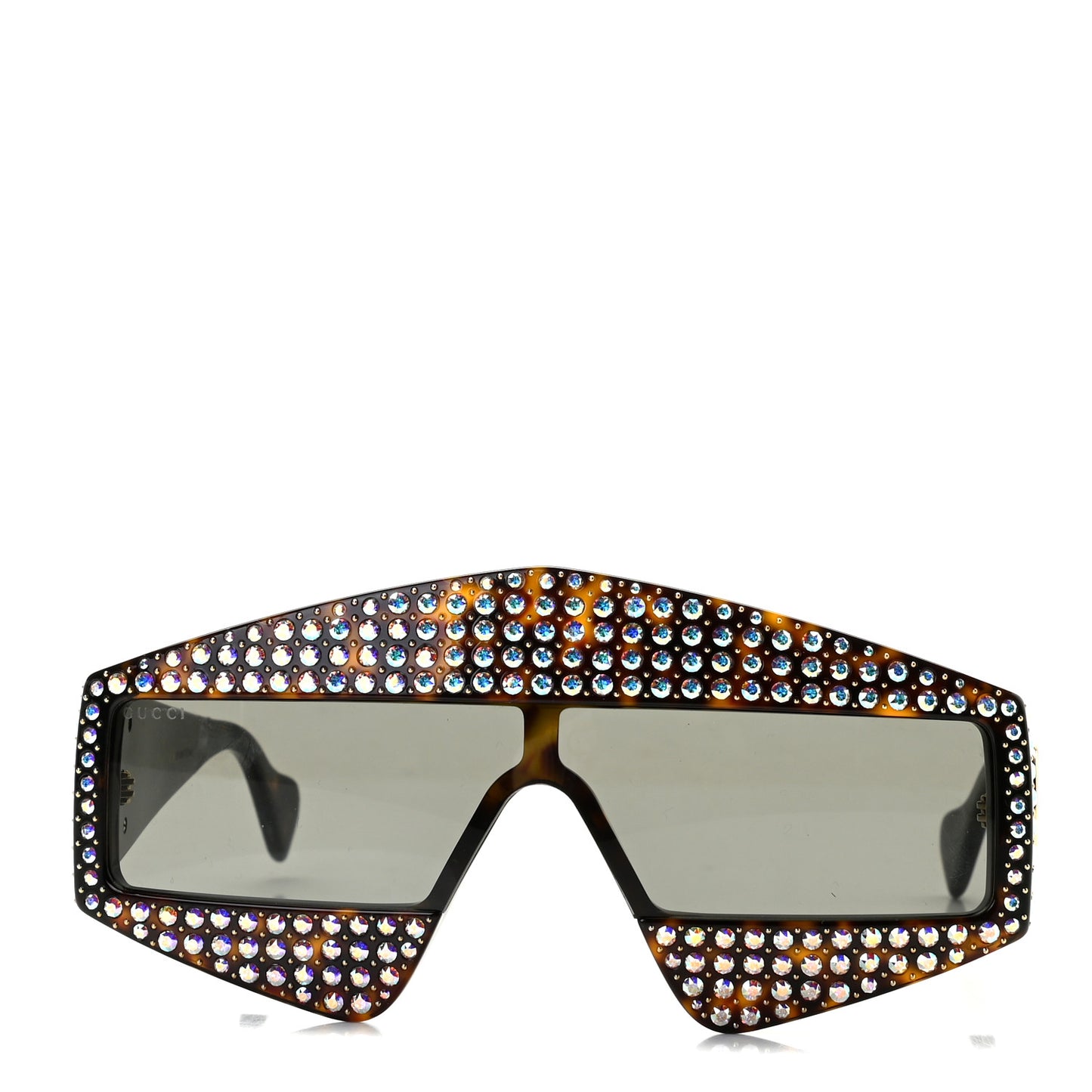 Crystal Rectangular Frame Sunglasses GG0357S Tortoiseshell