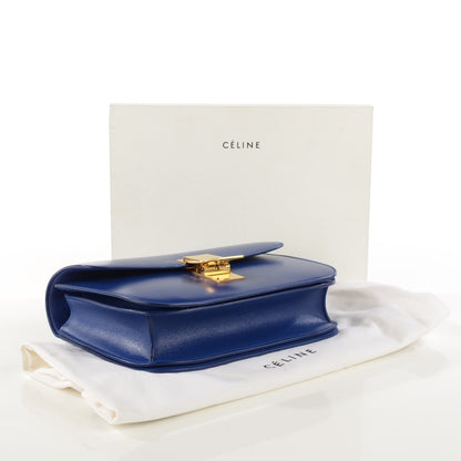 Celine Smooth Calfskin Medium Classic Box Flap Bag Indigo 4 of 8