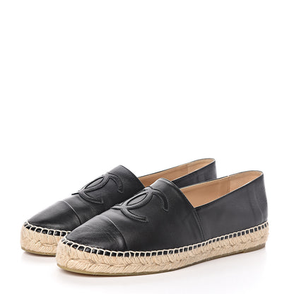 Chanel Lambskin CC Espadrilles 40 Black 3 of 11