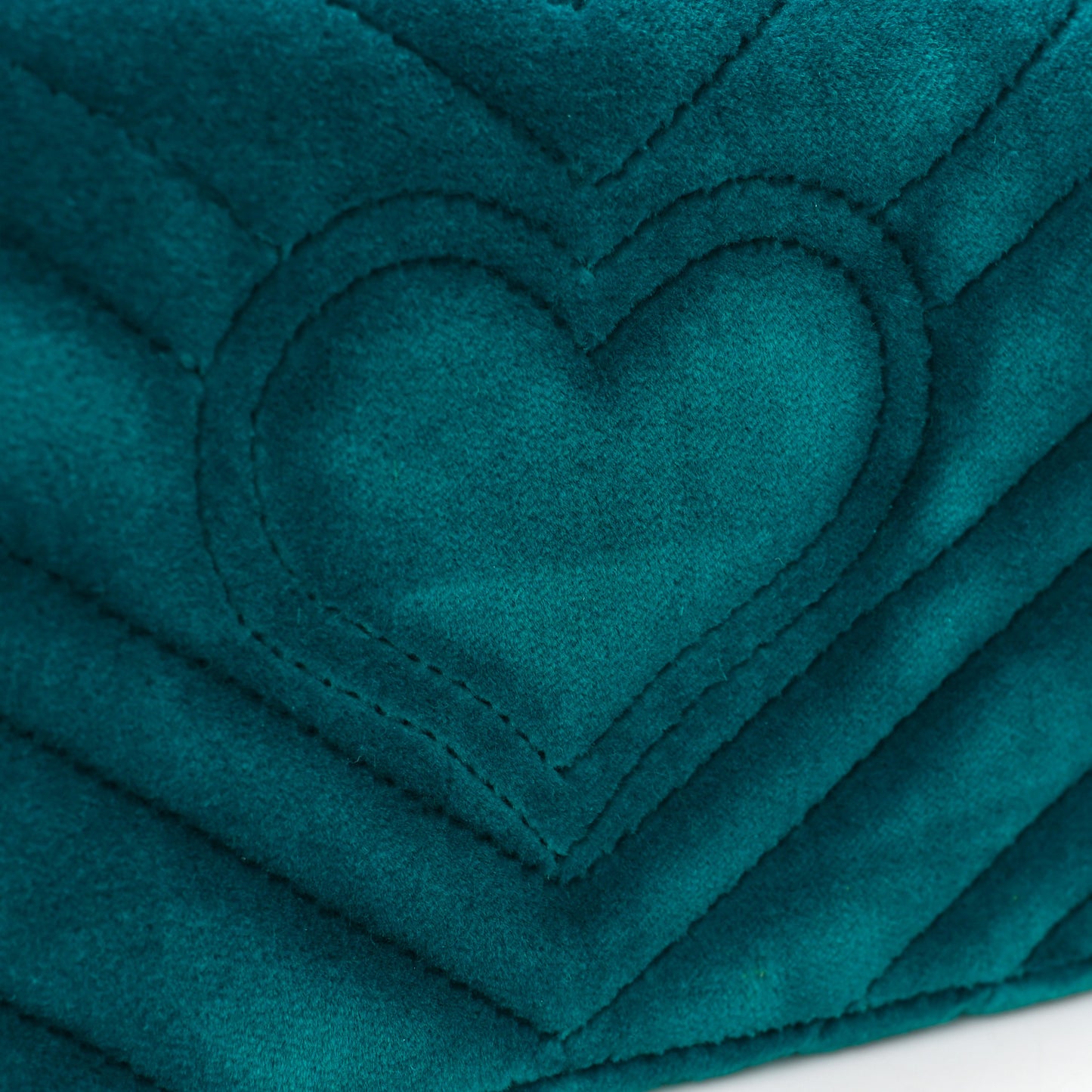 Velvet Matelasse GG Marmont Mini Bag Pavone Cyan