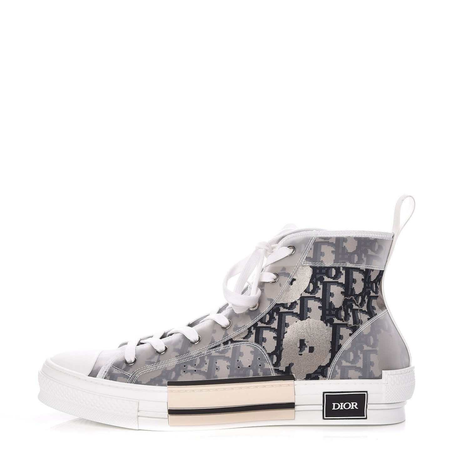 Canvas Oblique Mens B23 High Top Sneakers 46 White