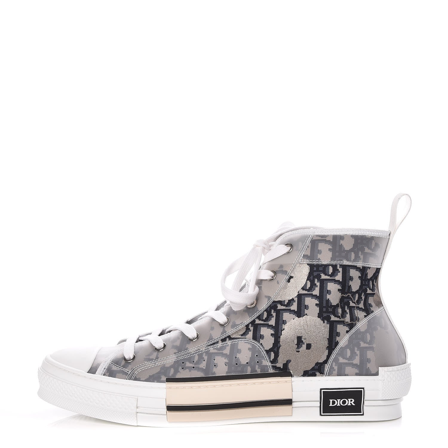 Christian Dior Canvas Oblique Mens B23 High Top Sneakers 46 White 1 of 15