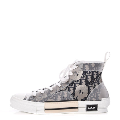 Christian Dior Canvas Oblique Mens B23 High Top Sneakers 46 White 1 of 15