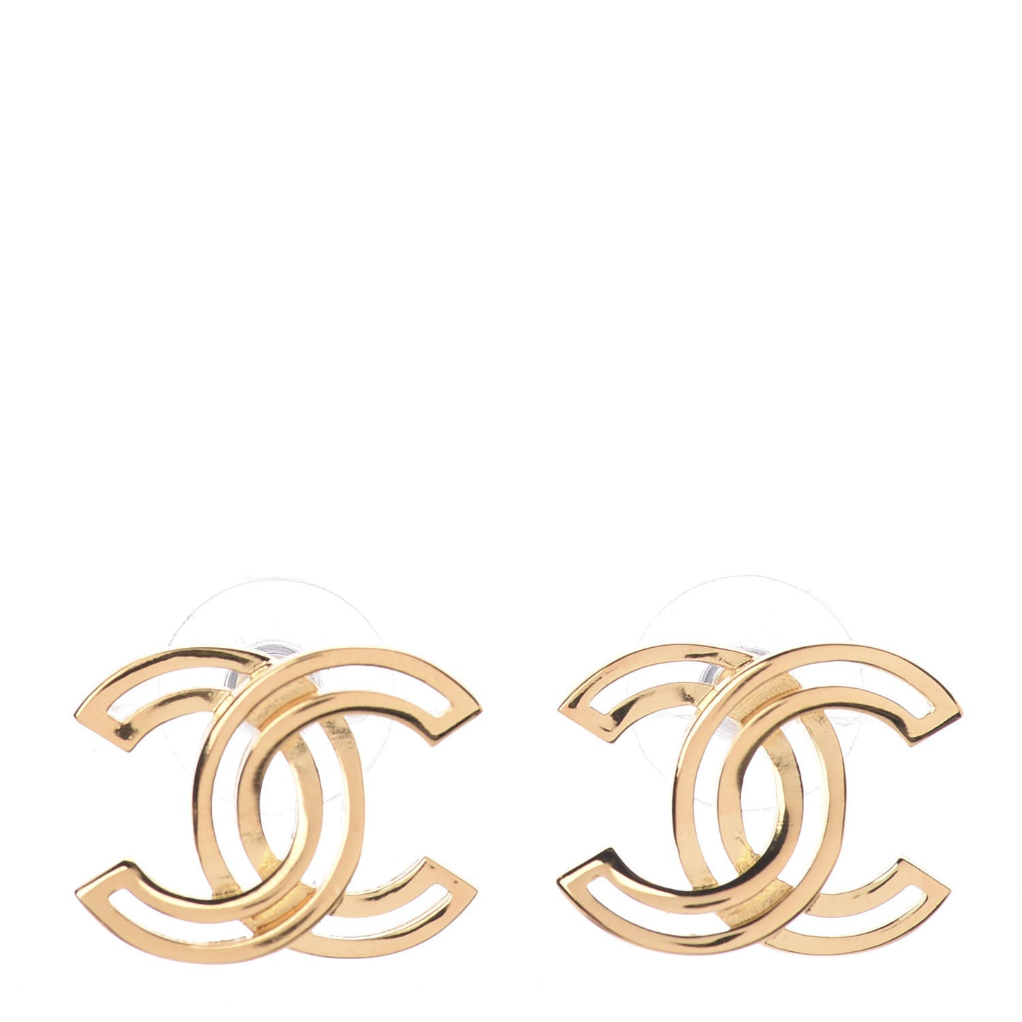 Metal Obazine CC Earrings Gold