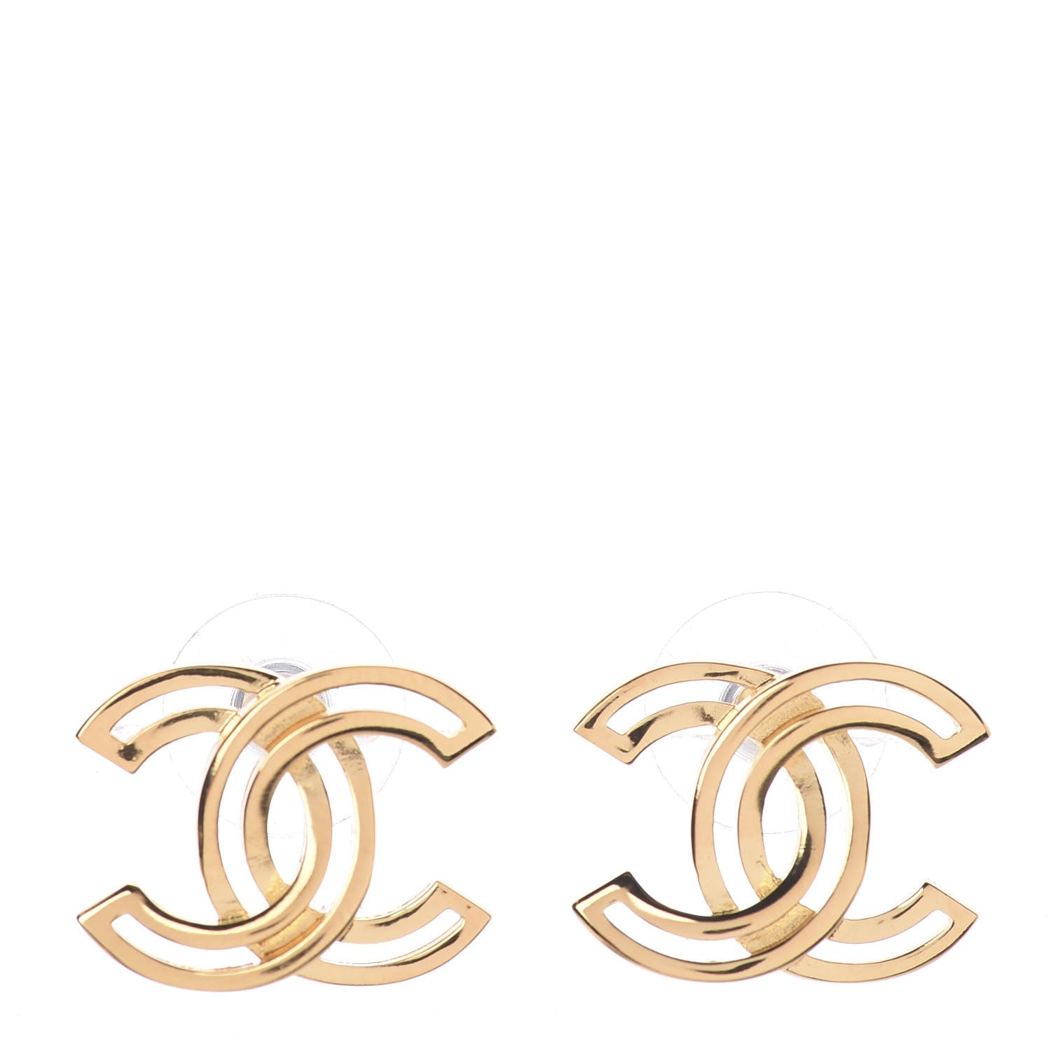 Chanel Metal Obazine CC Earrings Gold 1 of 4