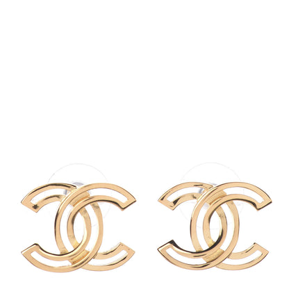 Chanel Metal Obazine CC Earrings Gold 1 of 4