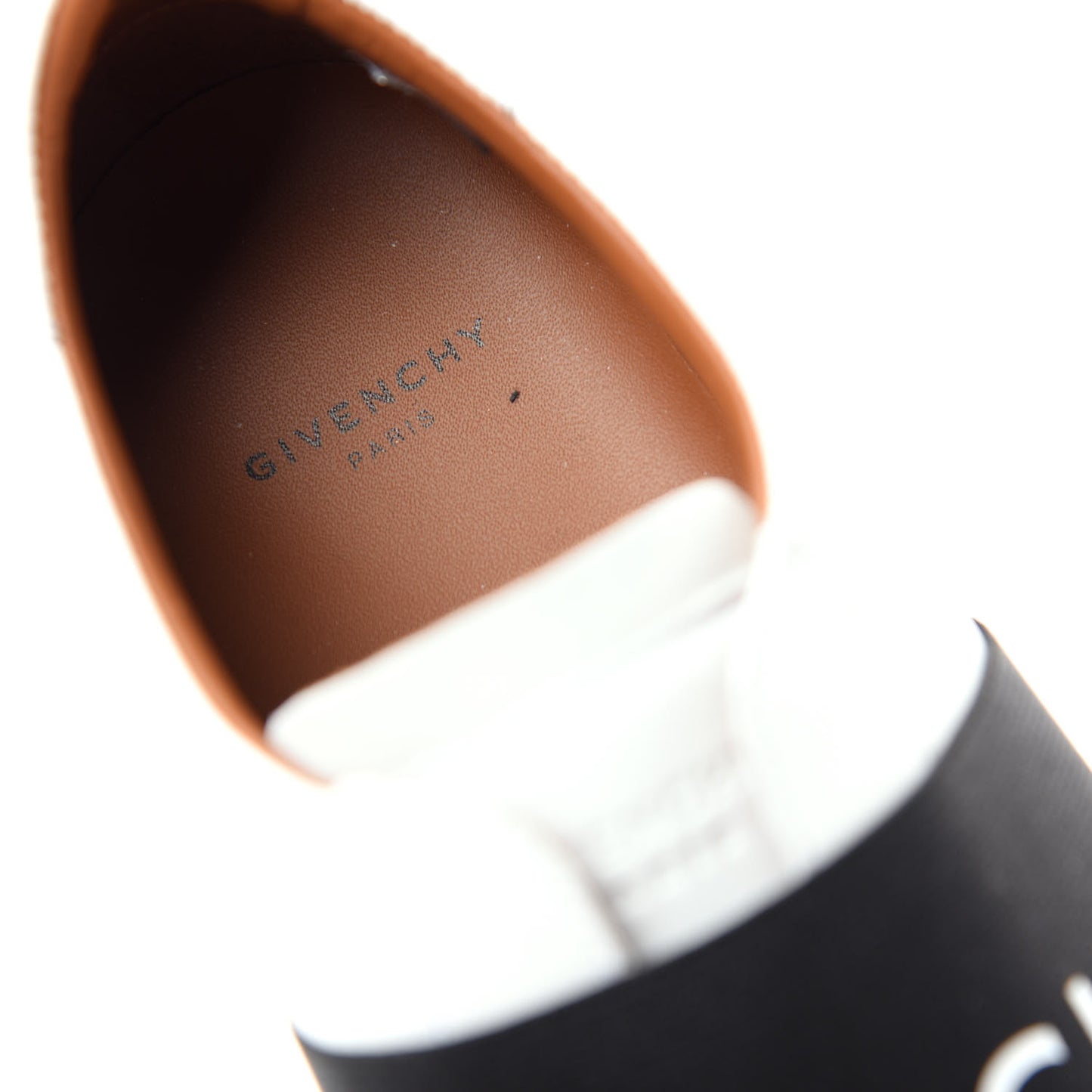Calfskin Band Logo Womens Urban Street Sneakers 36 White Black