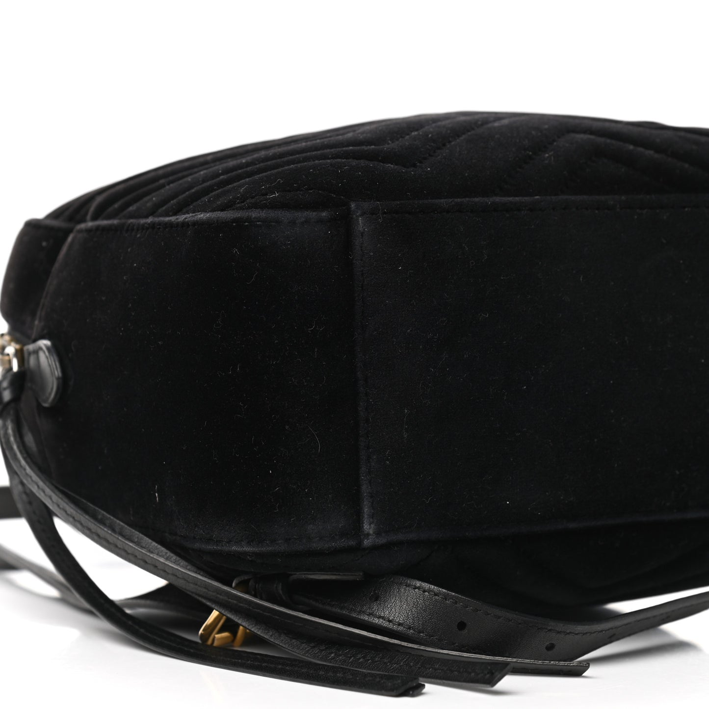 Velvet Matelasse GG Marmont Dome Backpack Black