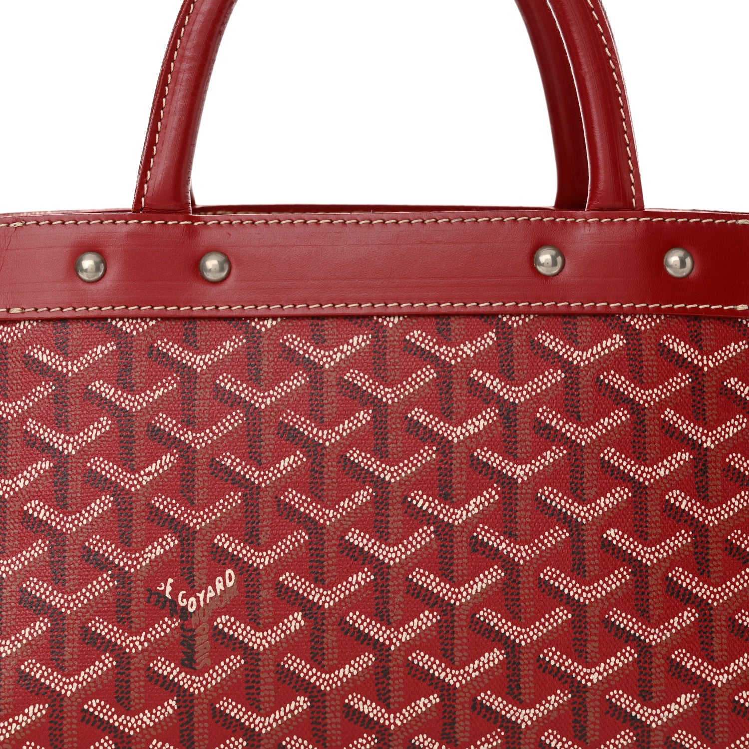 Goyard Goyardine Jersey PM Bag Red 7 of 15