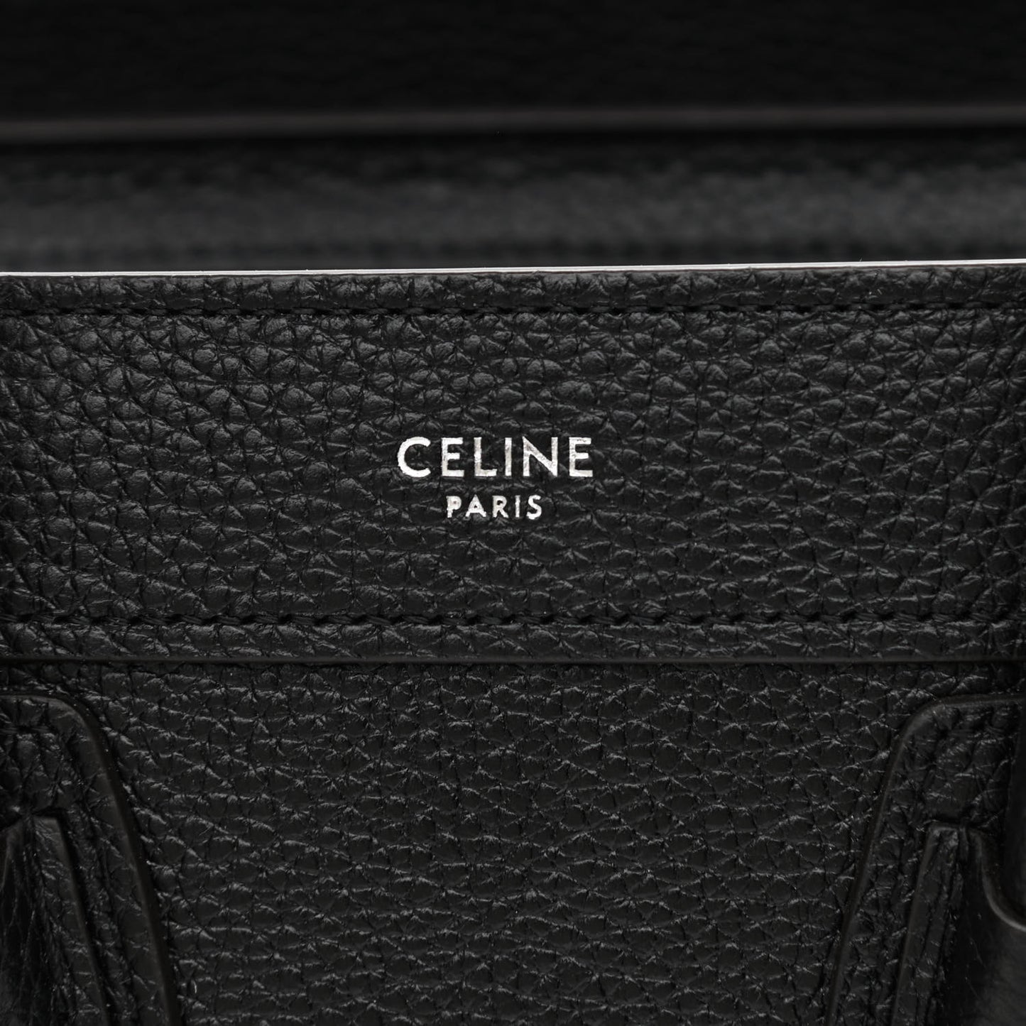 Drummed Calfskin Nano Luggage Black