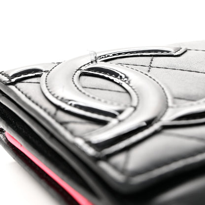 Chanel Calfskin Quilted Cambon Long Double Wallet Black 10 of 10