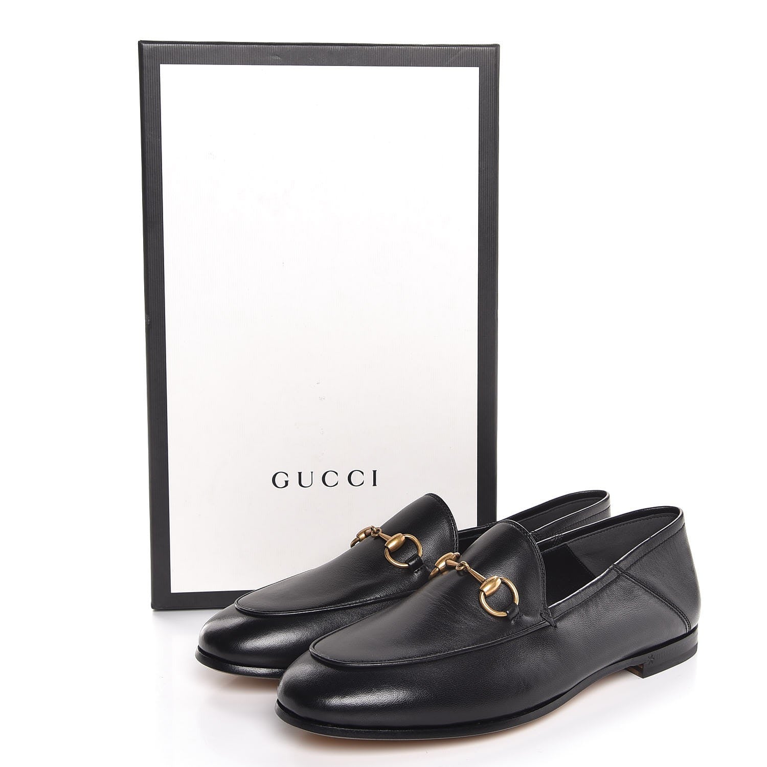 Gucci Lambskin Womens Brixton Horsebit Loafers 36.5 Black 8 of 8