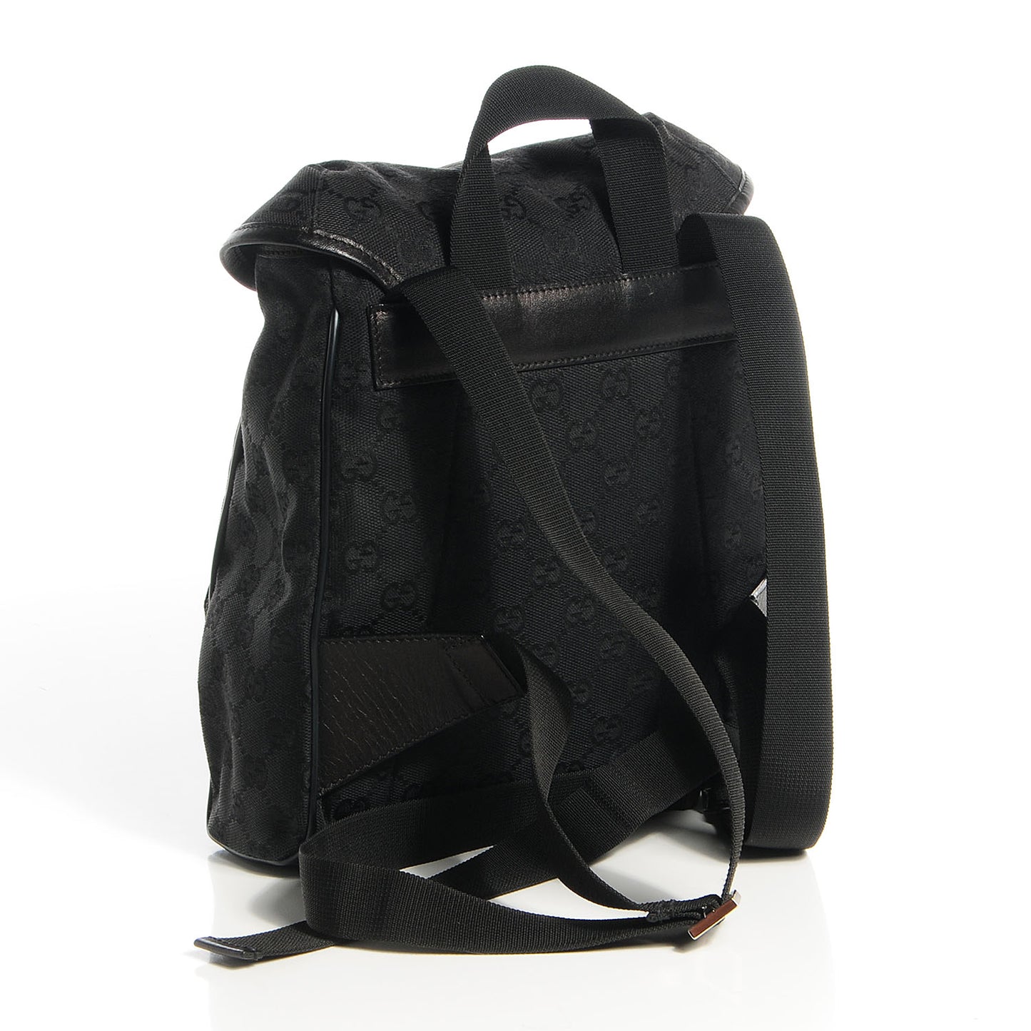 Monogram Flap Backpack Black