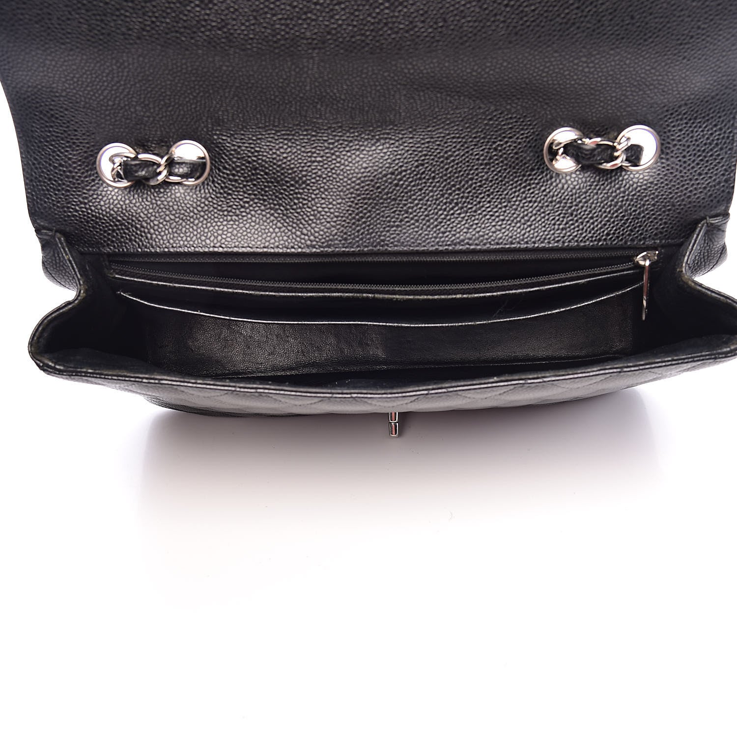 Chanel Caviar Quilted Jumbo Single Flap Black 5 of 15