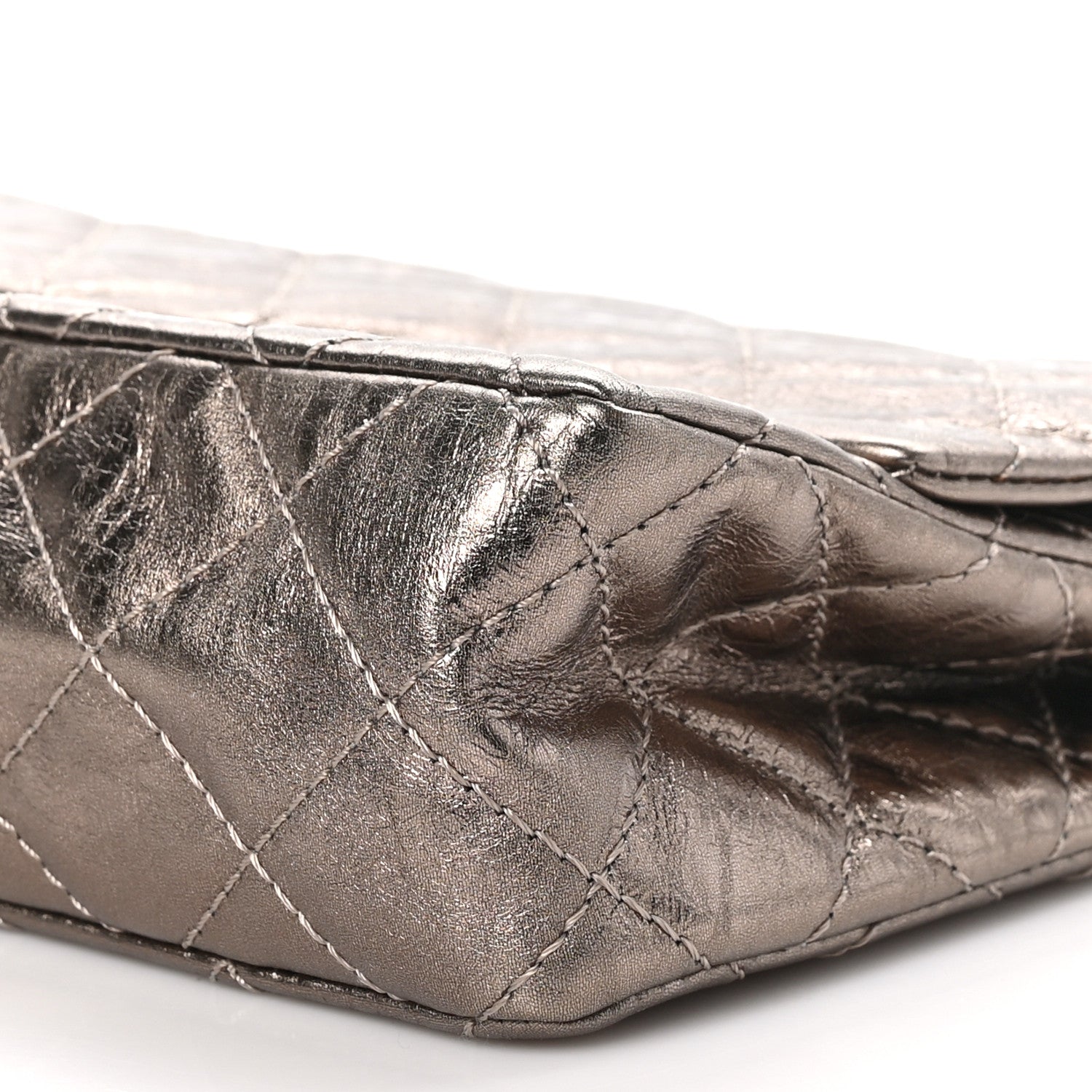Chanel Metallic Aged Calfskin Quilted 2.55 Reissue 226 Flap Dark Gold 10 of 10