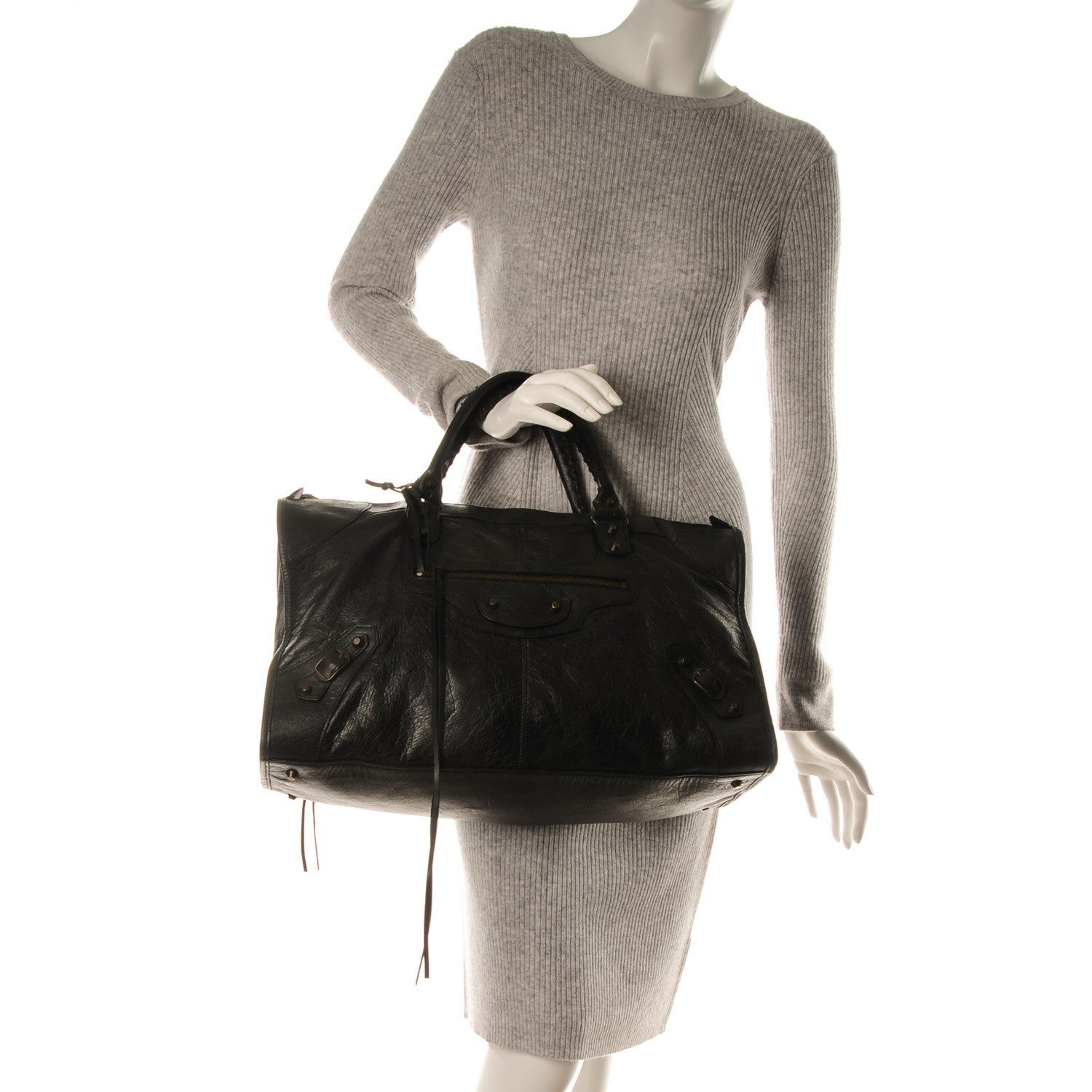 Balenciaga Agneau Classic Hardware Work Black 2 of 7