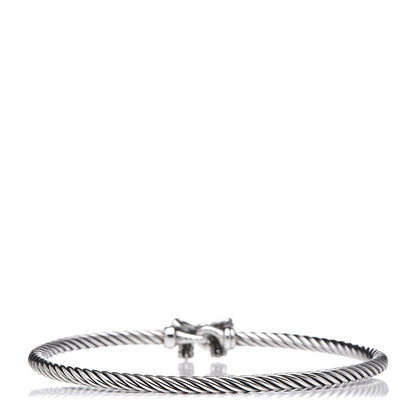 David Yurman Sterling Silver Diamond Bow Cable Collectibles Bracelet 3 of 4