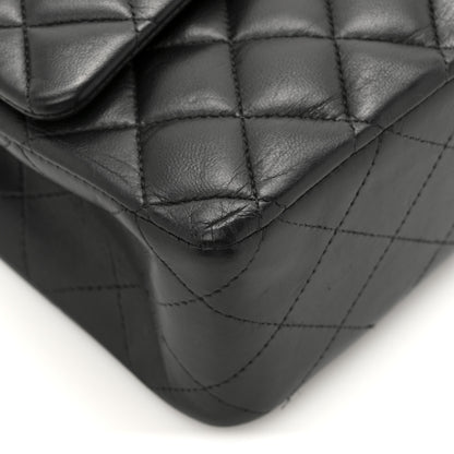 Chanel Lambskin Quilted Medium Double Flap Black 14 of 18