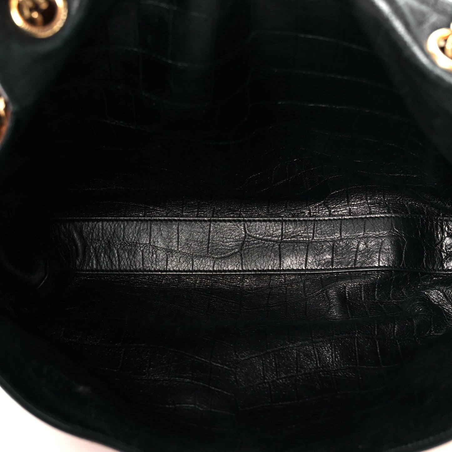 Calfskin Crocodile Embossed Suede Medium Reversible Monogram Kate Satchel Military Taupe