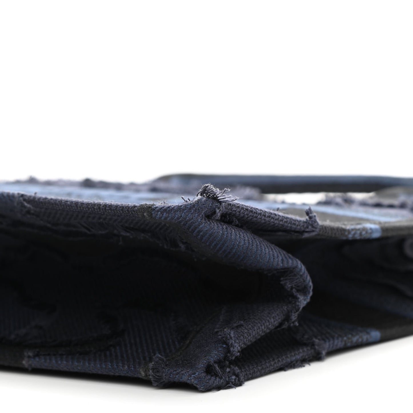 Canvas Embroidered Camouflage Book Tote Blue