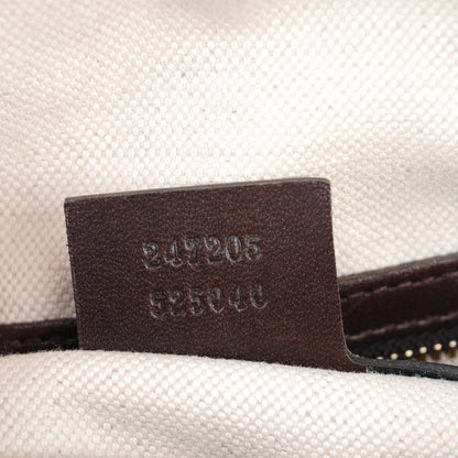 Gucci Monogram Vintage Web Medium Boston Dark Brown 15 of 18