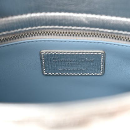 Christian Dior Metallic Grained Calfskin Cannage Small Lucky Badges My Lady Dior Silver 6 of 14