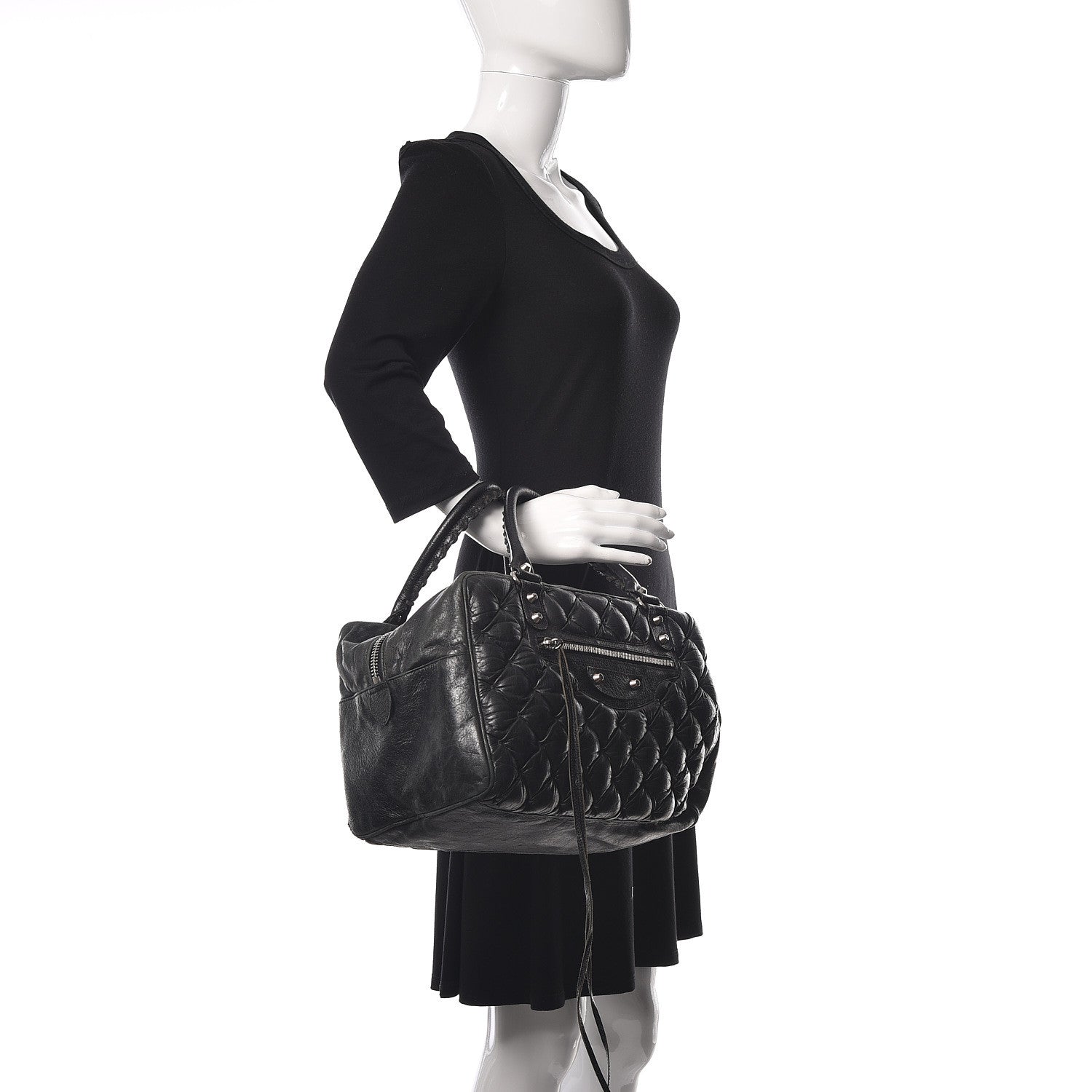 Balenciaga Chevre Quilted Matelasse Black 2 of 14