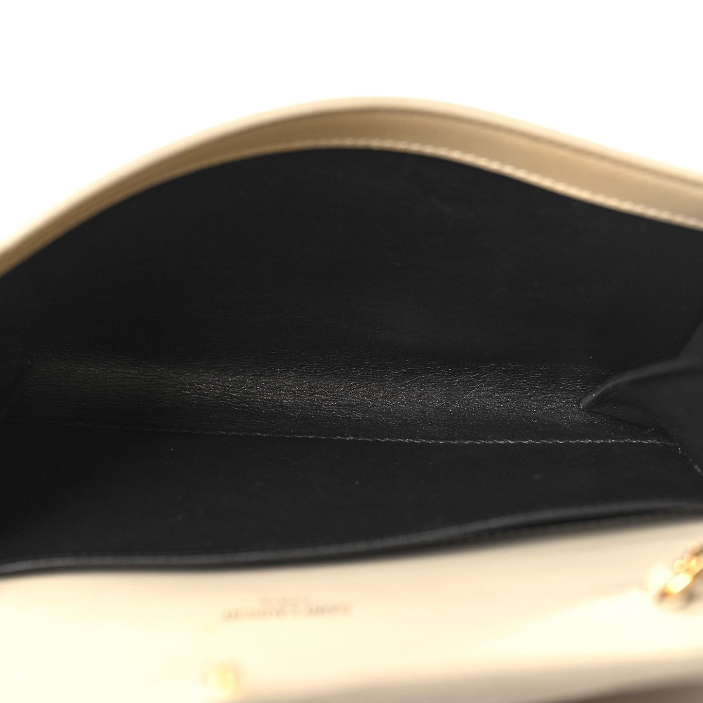 Calfskin Crocodile Embossed Monogram Uptown Chain Wallet Crema Soft