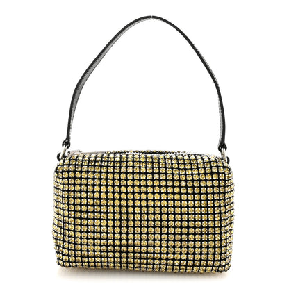 Alexander Wang Mesh Crystal Rhinestone Mini Heiress Pouch Porcelain 1 of 11