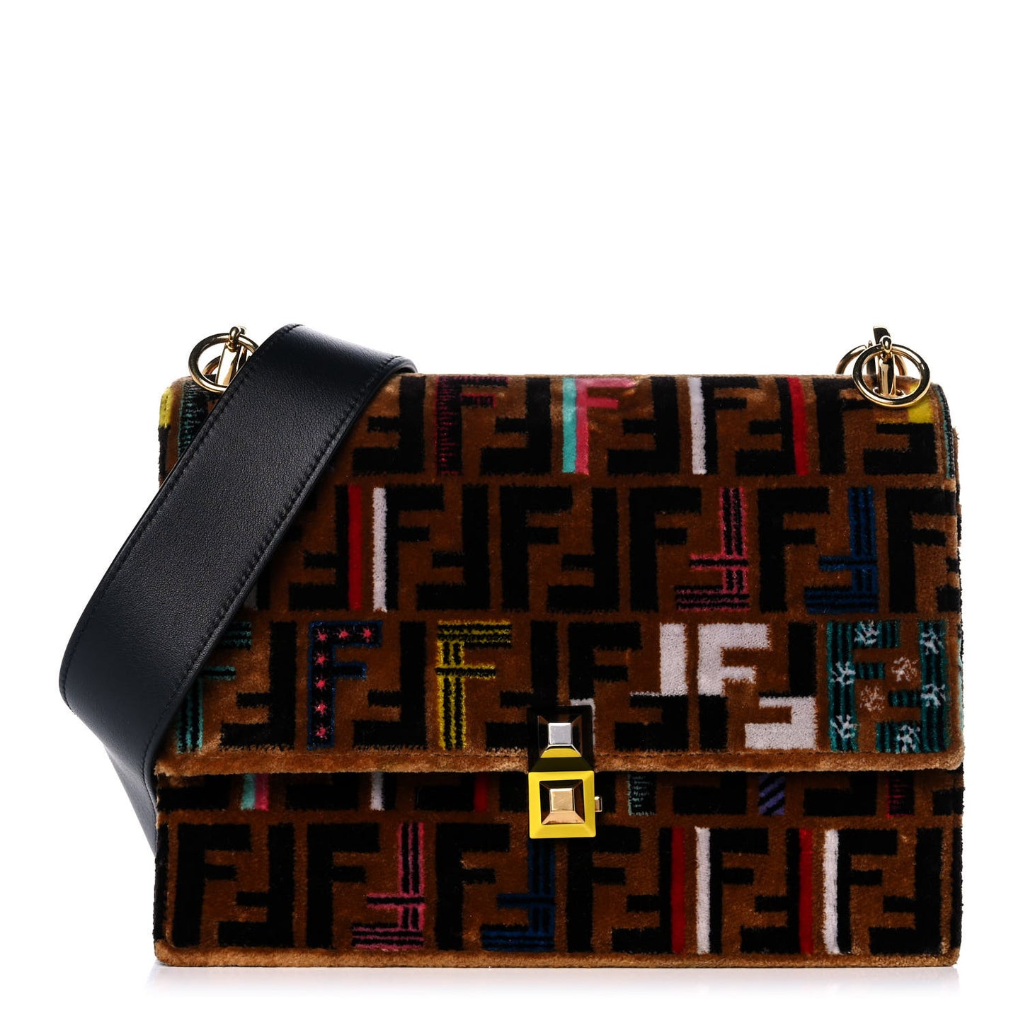 Velvet Vitello Dolce Fun Fair Kan I Shoulder Bag Tobacco Multicolor Black