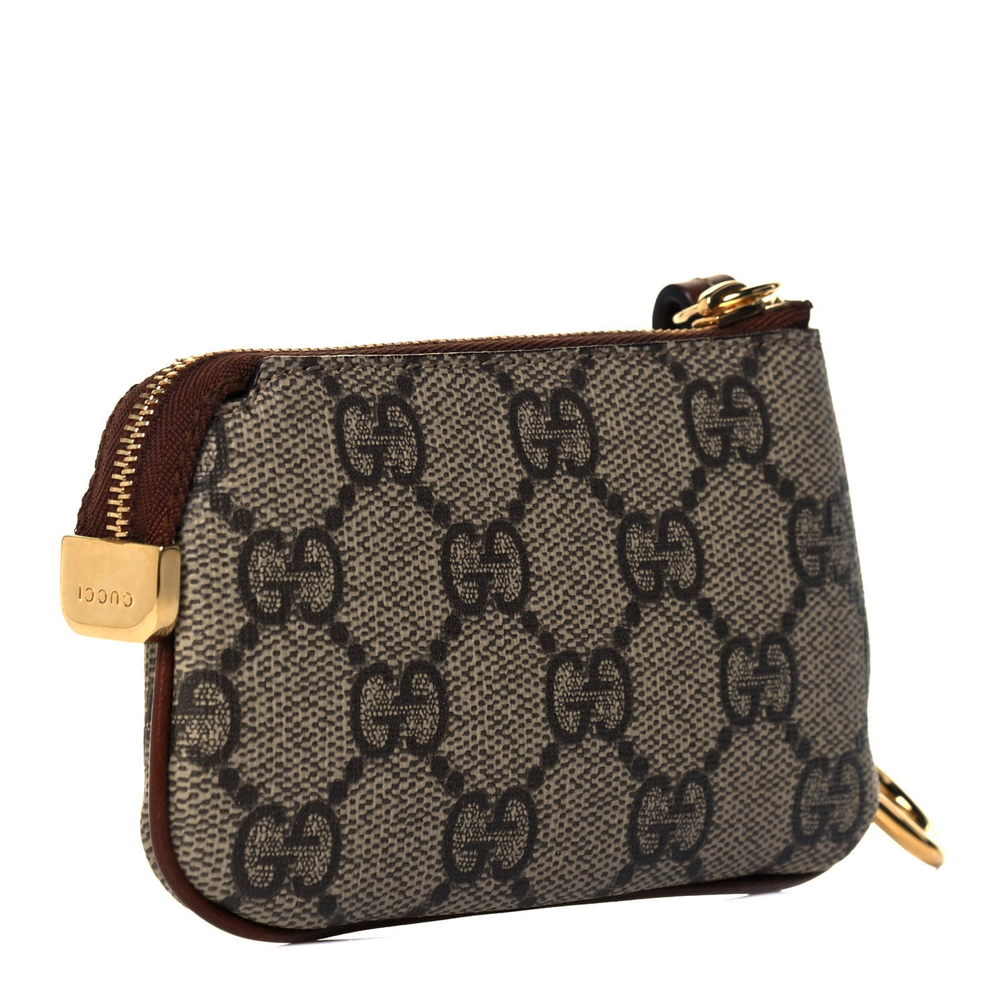 GG Supreme Monogram Key Case Brown