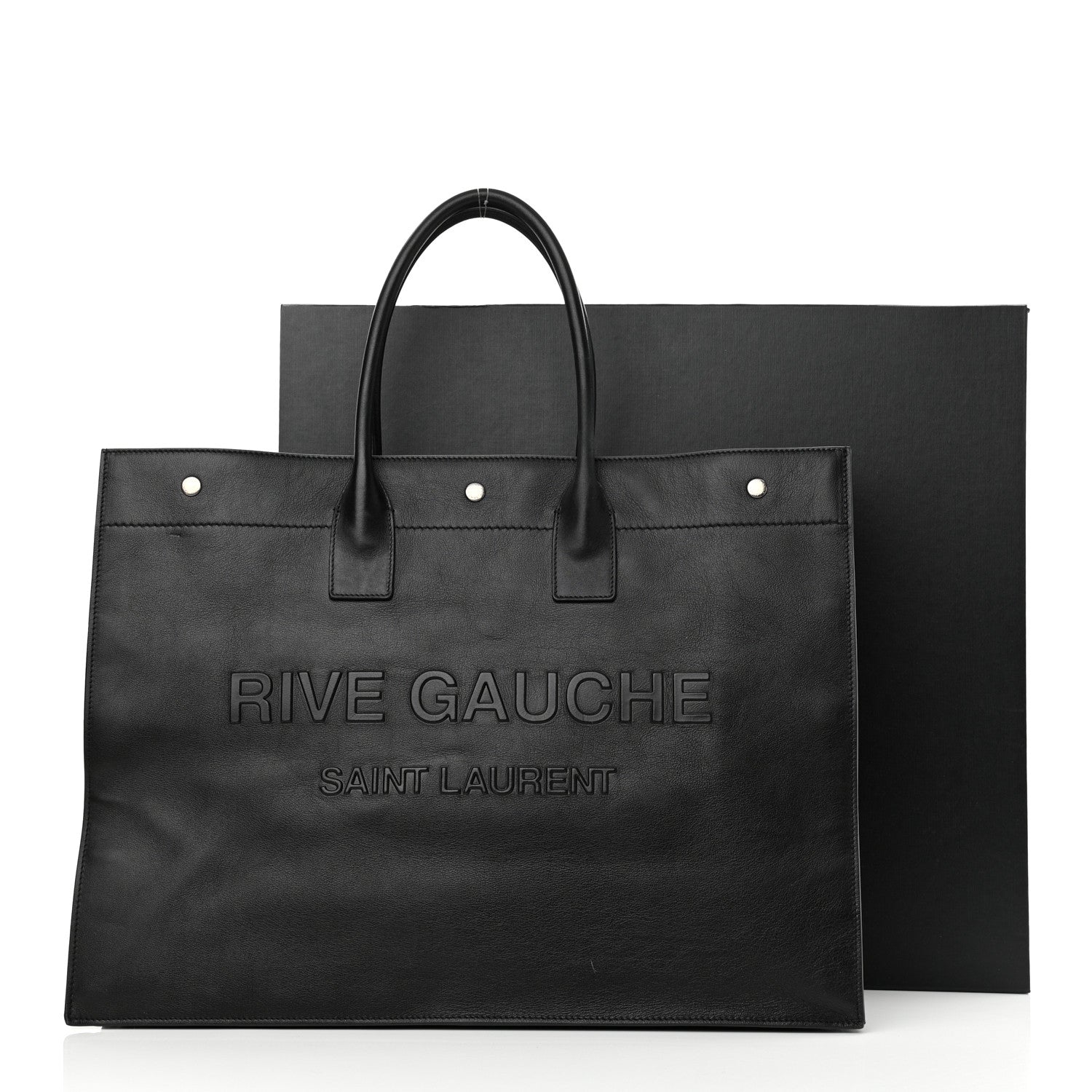 Saint Laurent Vitello Rive Gauche Large Tote Black 14 of 14