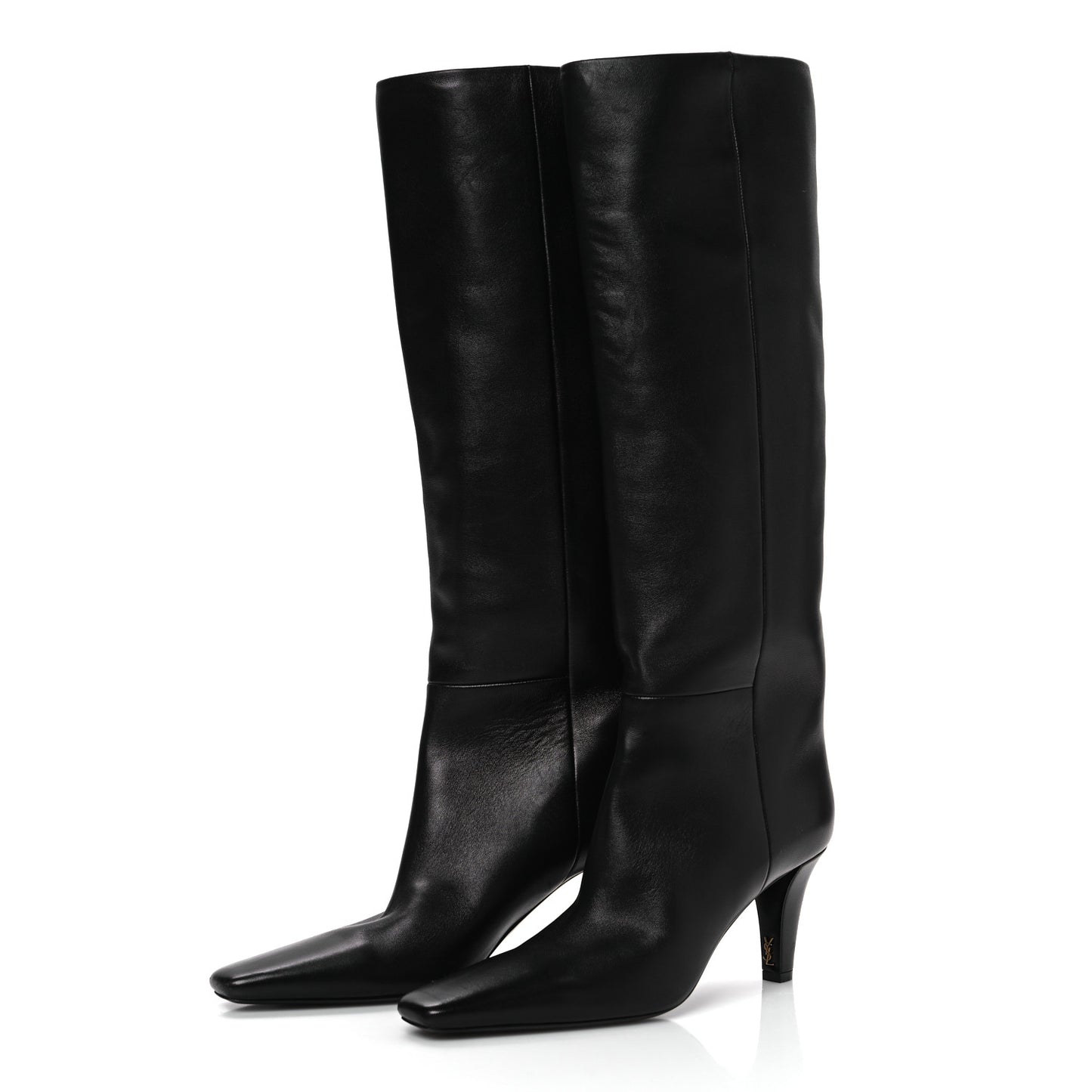 Calfskin Jill Knee High Boots 39 Black