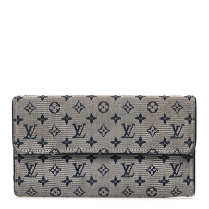 Louis Vuitton Mini Lin Sarah Wallet Navy 1 of 7