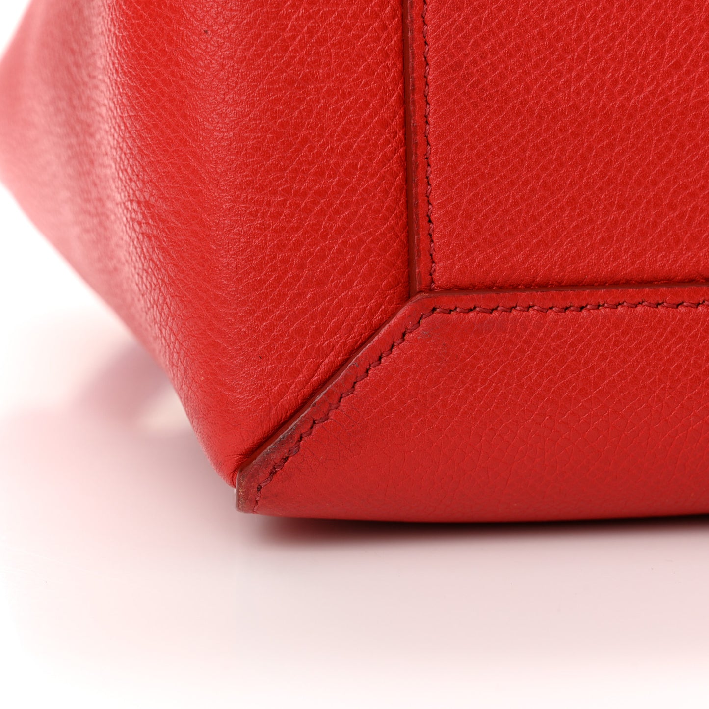 Baby Grained Calfskin Micro Belt Bag Coquelicot