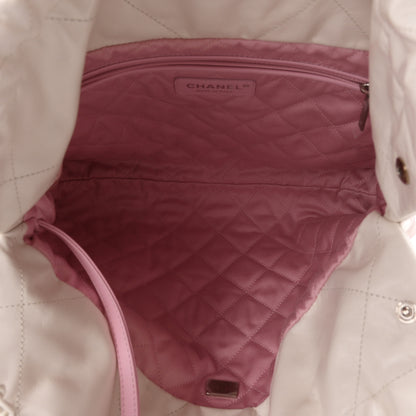 Chanel Patent Gradient Calfskin Quilted Small Chanel 22 White Light Pink 6 of 11