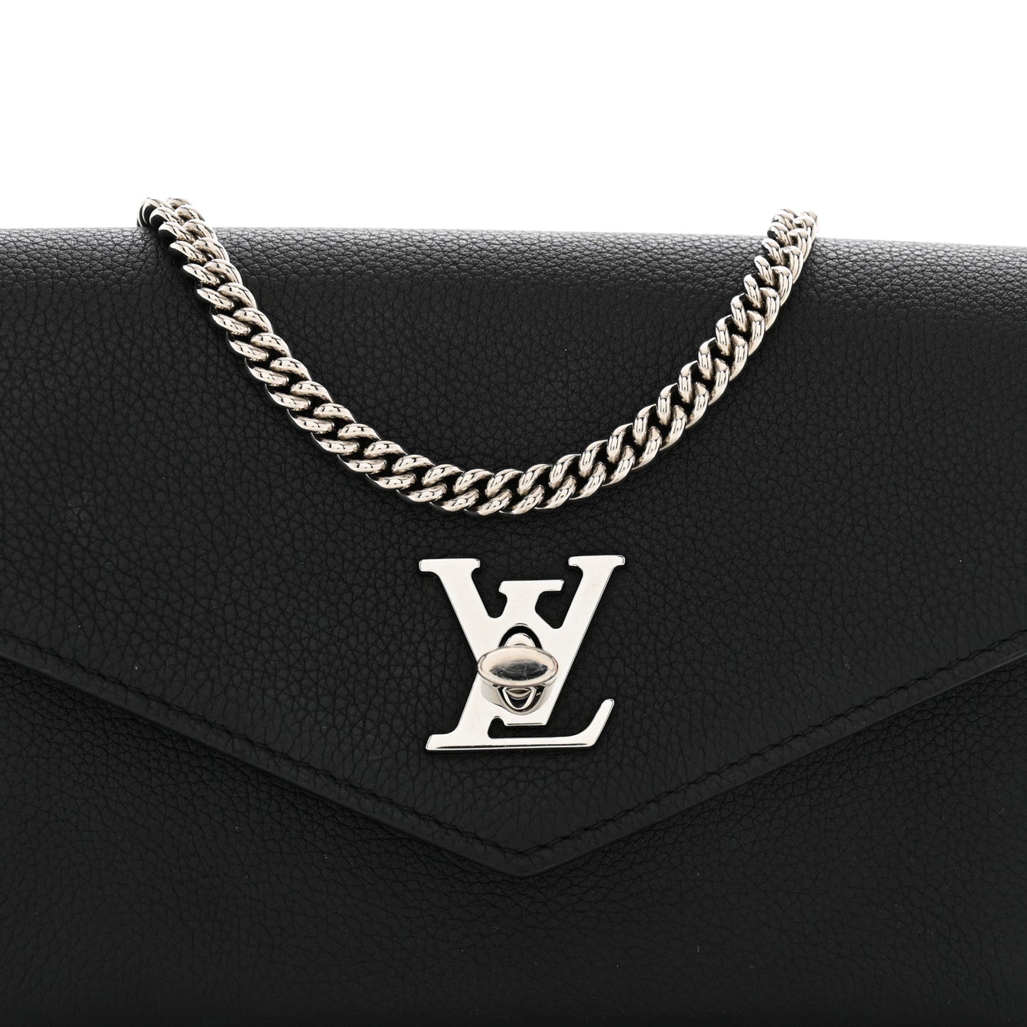 Soft Calfskin My Lockme Chain Pochette Black