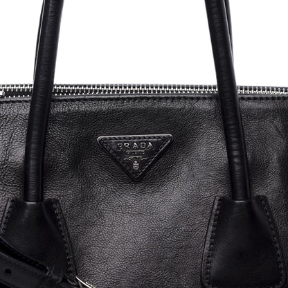 Prada Glace Calf Twin Pocket Tote Black 8 of 13