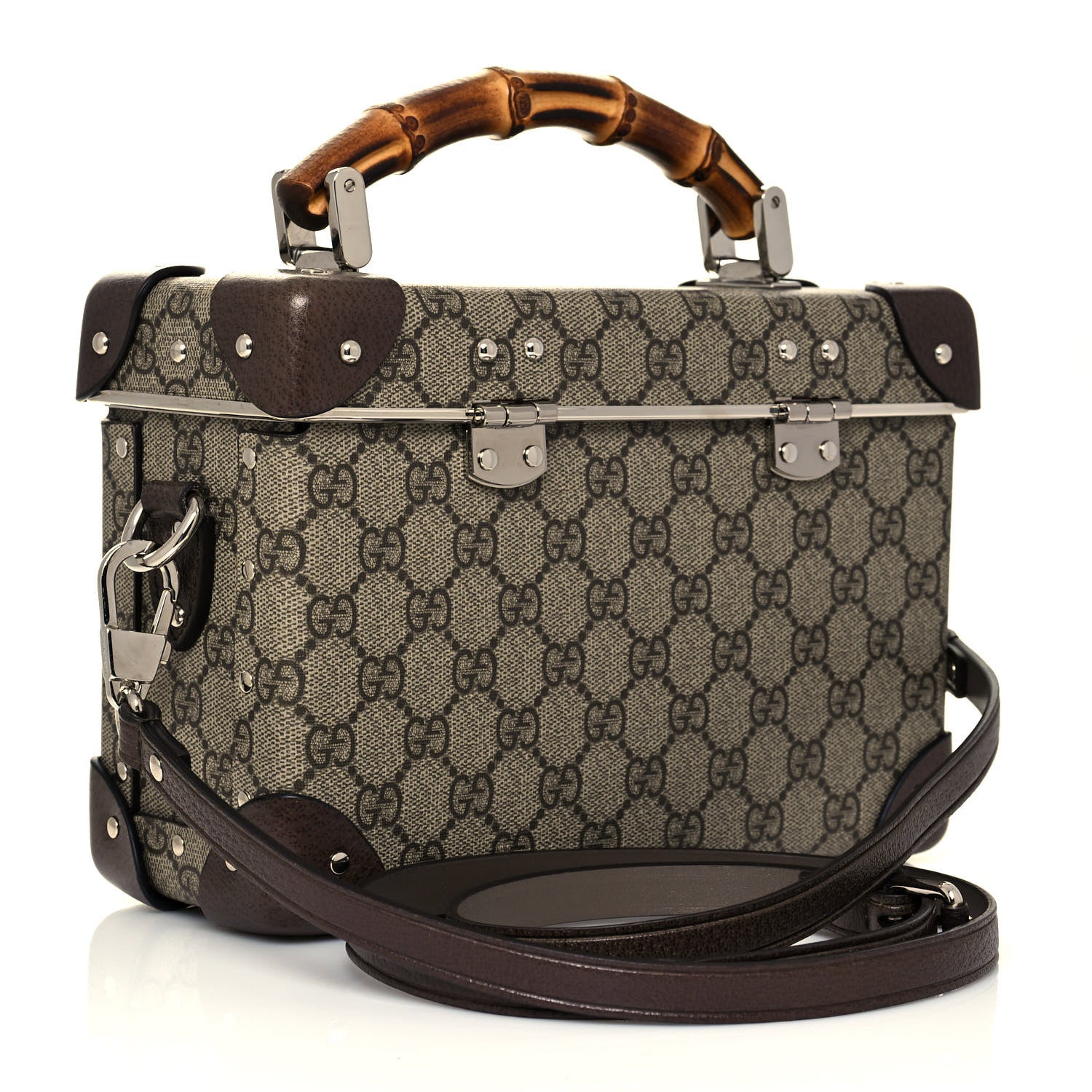 Gucci GG Supreme Monogram Globe-Trotter Beauty Case Brown 3 of 13