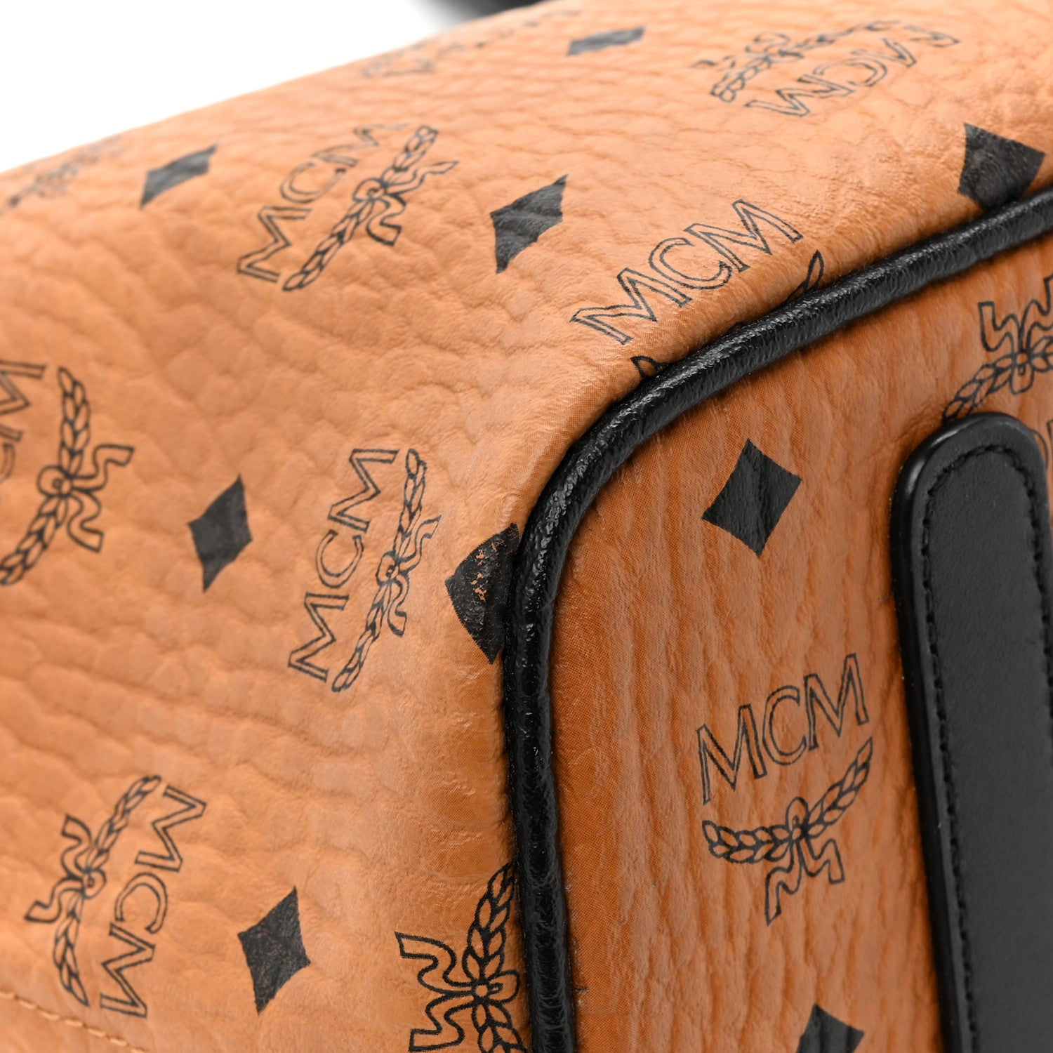 MCM Visetos Medium Project Reversible Shopper Tote Cognac 20 of 23