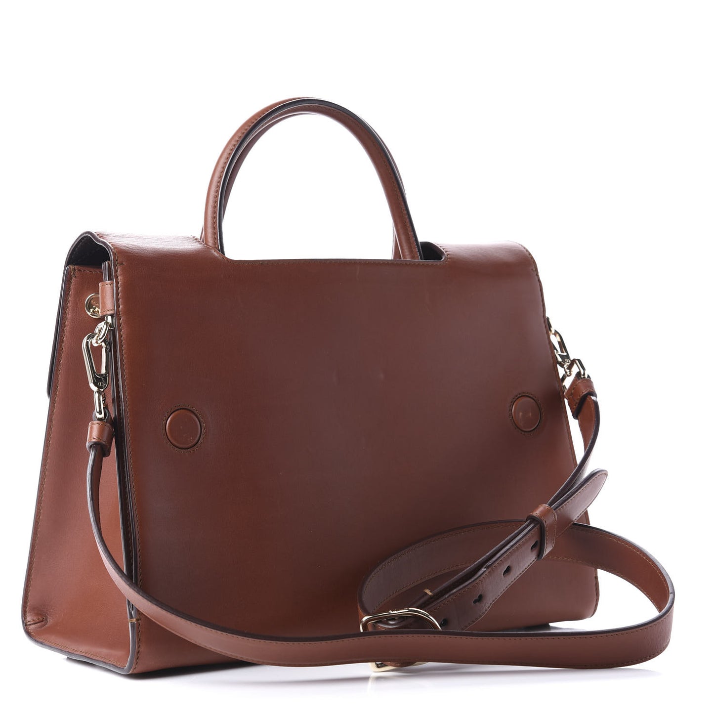 Smooth Calfskin Medium Diorever Flap Brown