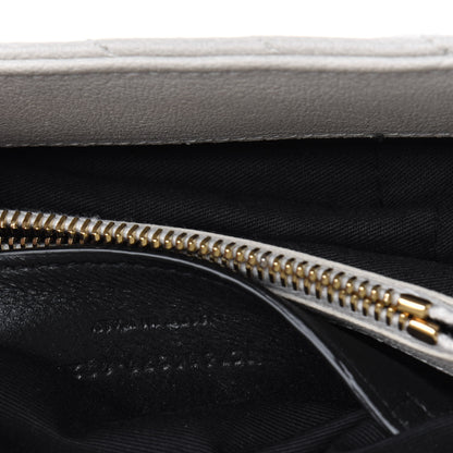Saint Laurent Sheepskin Matelasse Chevron Monogram Medium College Bag Crema Soft 9 of 23