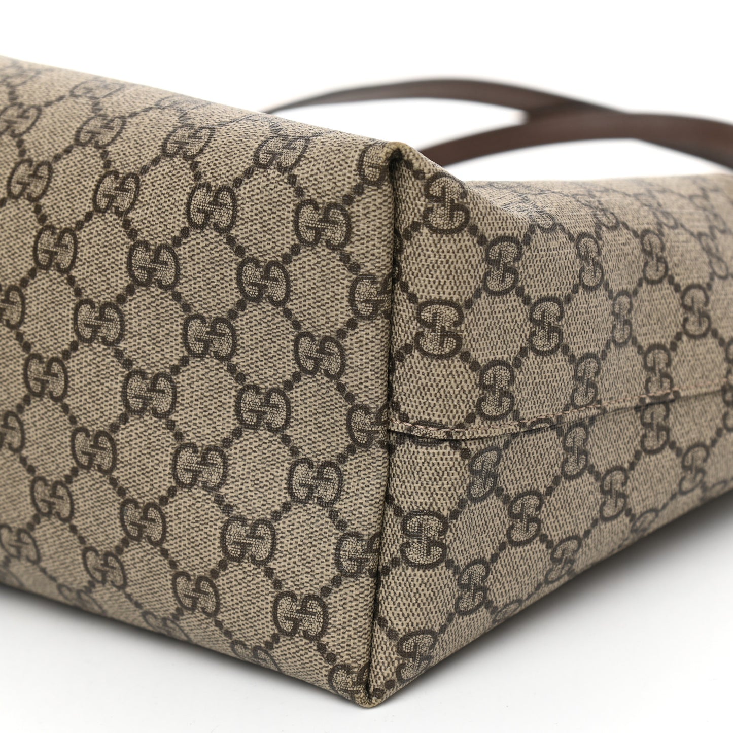 GG Supreme Monogram Medium Ophidia Shopping Tote Brown